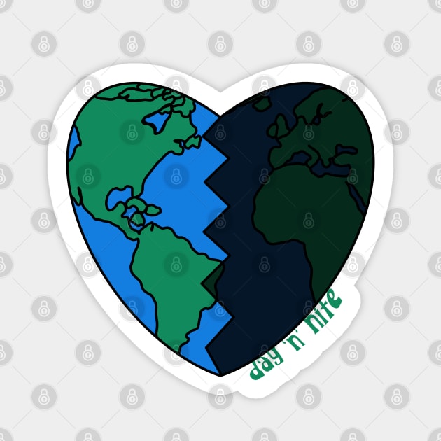 day n nite world heart Sticker by morgananjos